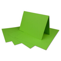 25 DIN A6 Faltkarten Hellgrün - Karten zum selbstgestalten 14,8 x 21 cm - Klappkarten mit 160 g/m² - Colours-4-you von Glüxx Agent