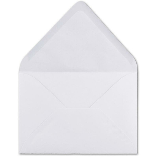100  DIN C6 Briefumschläge Hochweiß - 11,4 x 16,2 cm - 120 g/m² Nassklebung Brief-Hüllen ohne Fenster für Einladungen  von Ihrem Glüxx-Agent
