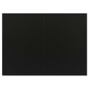 25 DIN A6 Faltkarten Schwarz - Karten zum selbstgestalten 14,8 x 21 cm - Klappkarten mit 160 g/m² - Colours-4-you von Glüxx Agent