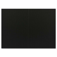 25 DIN A6 Faltkarten Schwarz - Karten zum selbstgestalten 14,8 x 21 cm - Klappkarten mit 160 g/m² - Colours-4-you von Glüxx Agent
