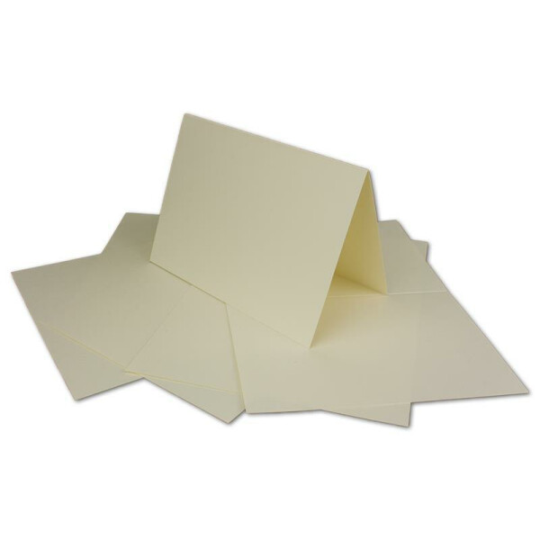700 DIN A6 Faltkarten Vanille - Karten zum selbstgestalten 14,8 x 21 cm - Klappkarten mit 160 g/m² - Colours-4-you von Glüxx Agent