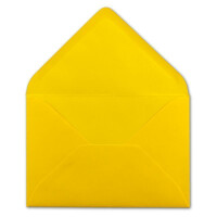 100  DIN C6 Briefumschläge Honiggelb - 11,4 x 16,2 cm - 120 g/m² Nassklebung Brief-Hüllen ohne Fenster für Einladungen  von Ihrem Glüxx-Agent