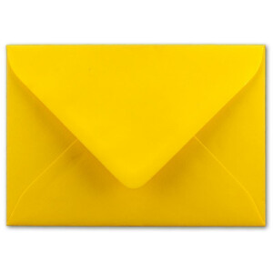 150  DIN C6 Briefumschläge Honiggelb - 11,4 x 16,2 cm - 120 g/m² Nassklebung Brief-Hüllen ohne Fenster für Einladungen  von Ihrem Glüxx-Agent