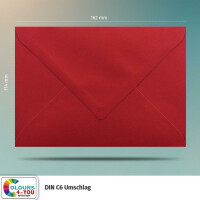 400 Briefumschläge DIN C6 Kirschrot Rot - 11,4 x 16,2 cm - Kuverts mit 80 g/m² Nassklebung spitze Klappe - Umschläge ohne Fenster - Colours-4-you