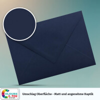 100 Briefumschläge DIN C6 Dunkelblau Blau - 11,4 x 16,2 cm - Kuverts mit 80 g/m² Nassklebung spitze Klappe - Umschläge ohne Fenster - Colours-4-you