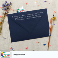 100 Briefumschläge DIN C6 Dunkelblau Blau - 11,4 x 16,2 cm - Kuverts mit 80 g/m² Nassklebung spitze Klappe - Umschläge ohne Fenster - Colours-4-you