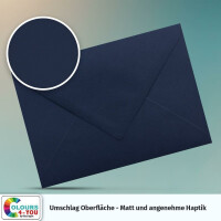 200 Briefumschläge DIN C6 Dunkelblau Blau - 11,4 x 16,2 cm - Kuverts mit 80 g/m² Nassklebung spitze Klappe - Umschläge ohne Fenster - Colours-4-you