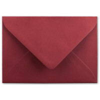 75  DIN C6 Briefumschläge Dunkelrot - 11,4 x 16,2 cm - 120 g/m² Nassklebung Brief-Hüllen ohne Fenster für Einladungen  von Ihrem Glüxx-Agent