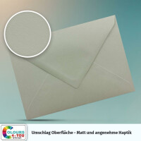 100 Briefumschläge DIN C6 Schiefergrau Grau - 11,4 x 16,2 cm - Kuverts mit 80 g/m² Nassklebung spitze Klappe - Umschläge ohne Fenster - Colours-4-you