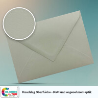 200 Briefumschläge DIN C6 Schiefergrau Grau - 11,4 x 16,2 cm - Kuverts mit 80 g/m² Nassklebung spitze Klappe - Umschläge ohne Fenster - Colours-4-you
