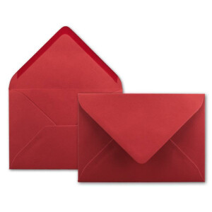 150  DIN C6 Briefumschläge Rosenrot - 11,4 x 16,2 cm - 120 g/m² Nassklebung Brief-Hüllen ohne Fenster für Einladungen  von Ihrem Glüxx-Agent