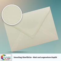 500 Briefumschläge DIN C6 Vanille - 11,4 x 16,2 cm - Kuverts mit 80 g/m² Nassklebung spitze Klappe - Umschläge ohne Fenster - Colours-4-you