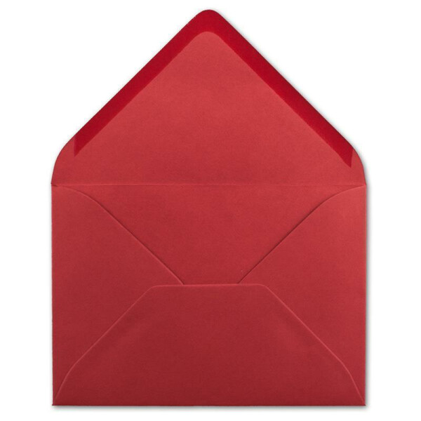 200  DIN C6 Briefumschläge Rosenrot - 11,4 x 16,2 cm - 120 g/m² Nassklebung Brief-Hüllen ohne Fenster für Einladungen  von Ihrem Glüxx-Agent