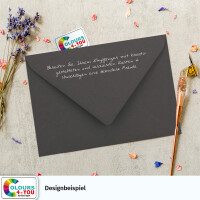 100 Klappkarten mit Umschlägen Set Anthrazit - DIN A6 Blanko Doppelkarten 14,8 x 21 cm (160 g/m²) - DIN C6 Umschlag 11,4 x 16,2 cm (120 g/m²) Nassklebung -  Grußkarten Einladungskarten Hochzeit