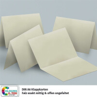 1000 Klappkarten mit Umschlägen Set Vanille - DIN A6 Blanko Doppelkarten 14,8 x 21 cm (160 g/m²) - DIN C6 Umschlag 11,4 x 16,2 cm (100 g/m²) Nassklebung -  Grußkarten Einladungskarten Hochzeit