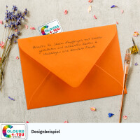 300 Klappkarten mit Umschlägen Set Orange - DIN A6 Blanko Doppelkarten 14,8 x 21 cm (160 g/m²) - DIN C6 Umschlag 11,4 x 16,2 cm (100 g/m²) Nassklebung -  Grußkarten Einladungskarten Hochzeit