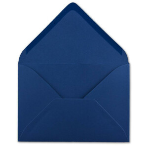 50  DIN C6 Briefumschläge Nachtblau - 11,4 x 16,2 cm - 120 g/m² Nassklebung Brief-Hüllen ohne Fenster für Einladungen  von Ihrem Glüxx-Agent