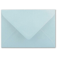 75  DIN C6 Briefumschläge Hellblau - 11,4 x 16,2 cm - 120 g/m² Nassklebung Brief-Hüllen ohne Fenster für Einladungen  von Ihrem Glüxx-Agent
