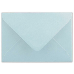 100  DIN C6 Briefumschläge Hellblau - 11,4 x 16,2 cm - 120 g/m² Nassklebung Brief-Hüllen ohne Fenster für Einladungen  von Ihrem Glüxx-Agent