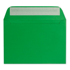 25 DIN C6 Briefumschläge Hellgrün - 11,4 x 16,2 cm - 90 Gramm Haftklebung Post-Umschläge für Grußkarten Einladungen Weihnachten - Glüxx-Agent