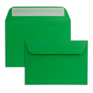 25 DIN C6 Briefumschläge Hellgrün - 11,4 x 16,2 cm - 90 Gramm Haftklebung Post-Umschläge für Grußkarten Einladungen Weihnachten - Glüxx-Agent