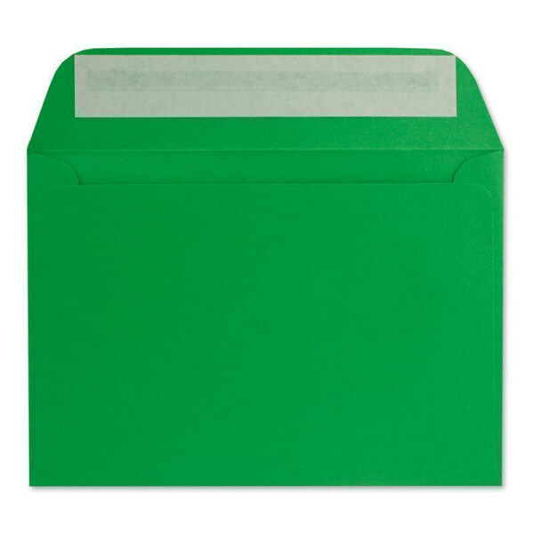 200 DIN C6 Briefumschläge Hellgrün - 11,4 x 16,2 cm - 90 Gramm Haftklebung Post-Umschläge für Grußkarten Einladungen Weihnachten - Glüxx-Agent