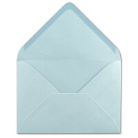 150  DIN C6 Briefumschläge Hellblau - 11,4 x 16,2 cm - 120 g/m² Nassklebung Brief-Hüllen ohne Fenster für Einladungen  von Ihrem Glüxx-Agent