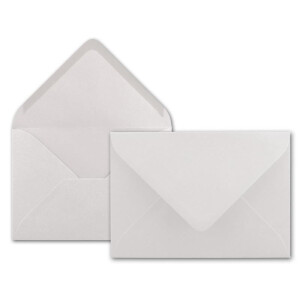 25  DIN C6 Briefumschläge Naturweiß - 11,4 x 16,2 cm - 120 g/m² Nassklebung Brief-Hüllen ohne Fenster für Einladungen  von Ihrem Glüxx-Agent