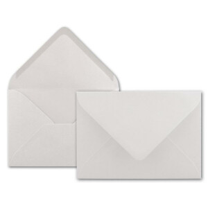 50  DIN C6 Briefumschläge Naturweiß - 11,4 x 16,2 cm - 120 g/m² Nassklebung Brief-Hüllen ohne Fenster für Einladungen  von Ihrem Glüxx-Agent