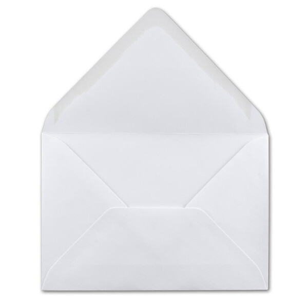 250 DIN B6 Briefumschläge Weiß - 12 x 16,8 cm - 100 g/m² Nassklebung Post-Umschläge ohne Fenster von Ihrem Glüxx-Agent
