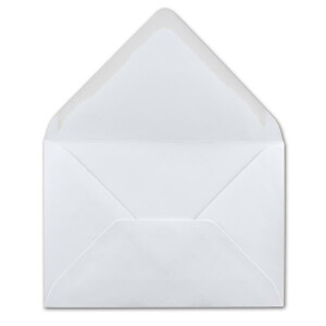 500 DIN B6 Briefumschläge Weiß - 12 x 16,8 cm - 100 g/m² Nassklebung Post-Umschläge ohne Fenster von Ihrem Glüxx-Agent