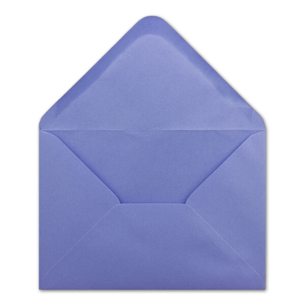 250 DIN C5 Briefumschläge Lila - 16,2 x 22,7 cm - 100 g/m² Nassklebung spitze Klappe - aus der Serie COLOURS-4-YOU Glüxx-Agent
