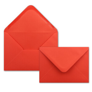 400 DIN C5 Briefumschläge Rot - 16,2 x 22,7 cm - 100 g/m² Nassklebung spitze Klappe - aus der Serie COLOURS-4-YOU Glüxx-Agent