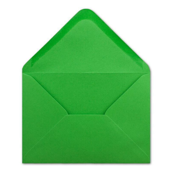 100 DIN C5 Briefumschläge Grün - 16,2 x 22,7 cm - 100 g/m² Nassklebung spitze Klappe - aus der Serie COLOURS-4-YOU Glüxx-Agent