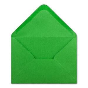 100 DIN C5 Briefumschläge Grün - 16,2 x 22,7 cm - 100 g/m² Nassklebung spitze Klappe - aus der Serie COLOURS-4-YOU Glüxx-Agent