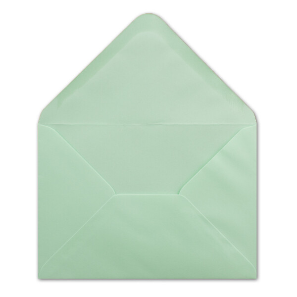 25 DIN C5 Briefumschläge Mintgrün - 16,2 x 22,7 cm - 100 g/m² Nassklebung spitze Klappe - aus der Serie COLOURS-4-YOU Glüxx-Agent