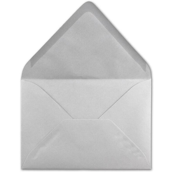 25  DIN C6 Briefumschläge Hellgrau - 11,4 x 16,2 cm - 120 g/m² Nassklebung Brief-Hüllen ohne Fenster für Einladungen  von Ihrem Glüxx-Agent