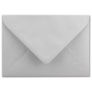 25  DIN C6 Briefumschläge Hellgrau - 11,4 x 16,2 cm - 120 g/m² Nassklebung Brief-Hüllen ohne Fenster für Einladungen  von Ihrem Glüxx-Agent