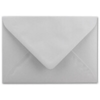 50  DIN C6 Briefumschläge Hellgrau - 11,4 x 16,2 cm - 120 g/m² Nassklebung Brief-Hüllen ohne Fenster für Einladungen  von Ihrem Glüxx-Agent