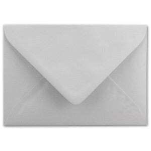 75  DIN C6 Briefumschläge Hellgrau - 11,4 x 16,2 cm - 120 g/m² Nassklebung Brief-Hüllen ohne Fenster für Einladungen  von Ihrem Glüxx-Agent