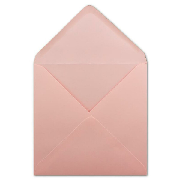 25 Quadratische Briefumschläge Rosa - 15,5 x 15,5 cm - 100 g/m² Nassklebung spitze Klappe - aus der Serie Colours-4-you - Glüxx-Agent