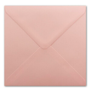 50 Quadratische Briefumschläge Rosa - 15,5 x 15,5 cm - 100 g/m² Nassklebung spitze Klappe - aus der Serie Colours-4-you - Glüxx-Agent