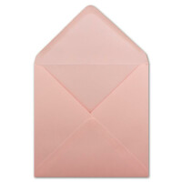 50 Quadratische Briefumschläge Rosa - 15,5 x 15,5 cm - 100 g/m² Nassklebung spitze Klappe - aus der Serie Colours-4-you - Glüxx-Agent