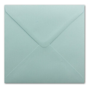 50 Quadratische Briefumschläge Hellblau - 15,5 x 15,5 cm - 100 g/m² Nassklebung spitze Klappe - aus der Serie Colours-4-you - Glüxx-Agent