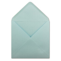 300 Quadratische Briefumschläge Hellblau - 15,5 x 15,5 cm - 100 g/m² Nassklebung spitze Klappe - aus der Serie Colours-4-you - Glüxx-Agent