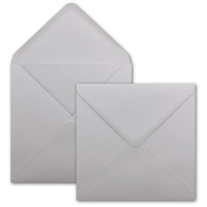 25 Quadratische Briefumschläge Flieder - 15,5 x 15,5 cm - 100 g/m² Nassklebung spitze Klappe - aus der Serie Colours-4-you - Glüxx-Agent