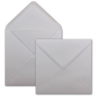 50 Quadratische Briefumschläge Flieder - 15,5 x 15,5 cm - 100 g/m² Nassklebung spitze Klappe - aus der Serie Colours-4-you - Glüxx-Agent