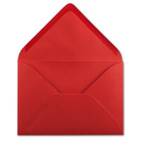 75  DIN C6 Briefumschläge Rot - 11,4 x 16,2 cm - 120 g/m² Nassklebung Brief-Hüllen ohne Fenster für Einladungen  von Ihrem Glüxx-Agent