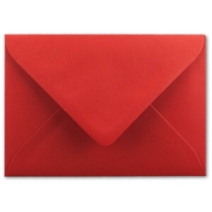 100  DIN C6 Briefumschläge Rot - 11,4 x 16,2 cm - 120 g/m² Nassklebung Brief-Hüllen ohne Fenster für Einladungen  von Ihrem Glüxx-Agent