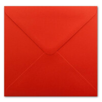 300 Quadratische Briefumschläge Rot - 15,5 x 15,5 cm - 100 g/m² Nassklebung spitze Klappe - aus der Serie Colours-4-you - Glüxx-Agent
